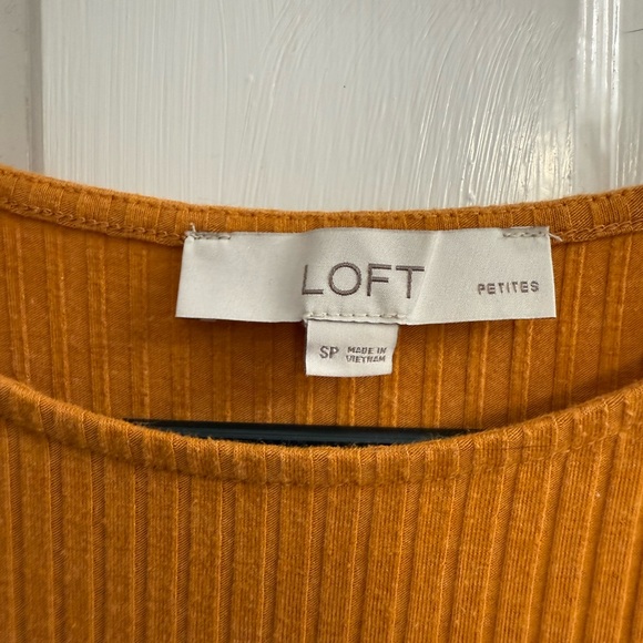 LOFT Ribbed Orange Dress - Picture 3 of 5